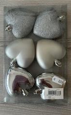 Doosje met 6 zilverkleurige harten, Ophalen of Verzenden, Zo goed als nieuw