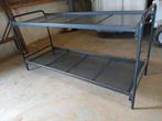 Stapelbed - Metaal - Grijs/Zwart, Huis en Inrichting, Ophalen, 90 cm, Eenpersoons, Zo goed als nieuw