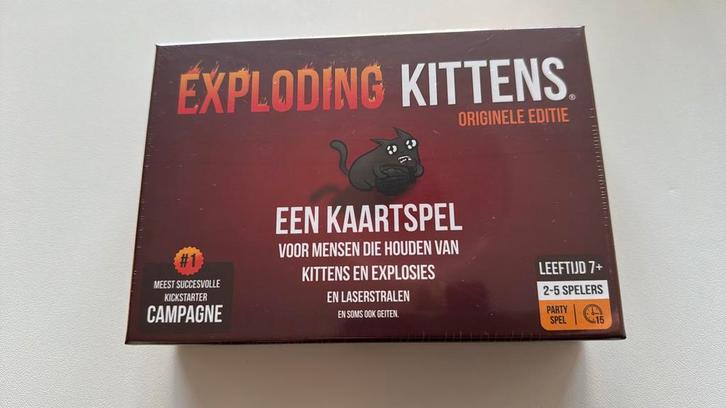 Nieuw in plastic! Exploding kittens kaartspel, Hobby en Vrije tijd, Gezelschapsspellen | Overige, Nieuw, Een of twee spelers, Drie of vier spelers