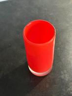 Vintage oranje vaasje, Gebruikt, Oranje, Ophalen of Verzenden, Glas