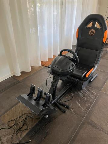 Sim Racing Setup - Thrustmaster T300RS GT + TH8A + Raceseat beschikbaar voor biedingen