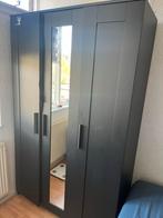 Ikea Brimnes Kledingkast - Zwart met Spiegel, Huis en Inrichting, Kasten | Kledingkasten, Kunststof, Gebruikt, 200 cm of meer
