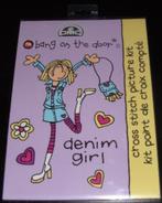 Borduurpakket Bang On The Door - Denim Girl (NIEUW), Ophalen of Verzenden, Nieuw, Handborduren, Borduurpakket