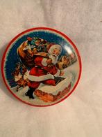 #kerst Zeer oud Vintage Kerst Blik met Kerstman en Rendieren, Diversen, Gebruikt, T, Ophalen of Verzenden, N