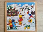 Vintage Educo schoolpuzzel thema winter, Ophalen of Verzenden, Meer dan 50 stukjes, Zo goed als nieuw, 4 tot 6 jaar