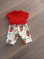 Broek met frietjes en rood truitje voor baby born pop, Kinderen en Baby's, Babykleding | Maat 56, Ophalen of Verzenden, Nieuw
