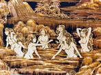 Batik Schilderij Badende Meisjes Gouden Landschap, Antiek en Kunst, Ophalen