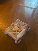 Little Dutch Loopwagen met Blokken, Kinderen en Baby's, Speelgoed | Houten speelgoed, Ophalen of Verzenden, Zo goed als nieuw