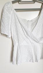 Kanten witte blouse in Voque Paris L, Kleding | Dames, Tops, Ophalen of Verzenden, Nieuw, Wit, Korte mouw