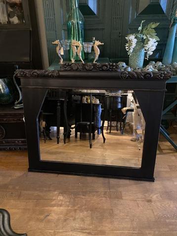 Antieke spiegel grote vintage wandspiegel oude brocante VdlM beschikbaar voor biedingen