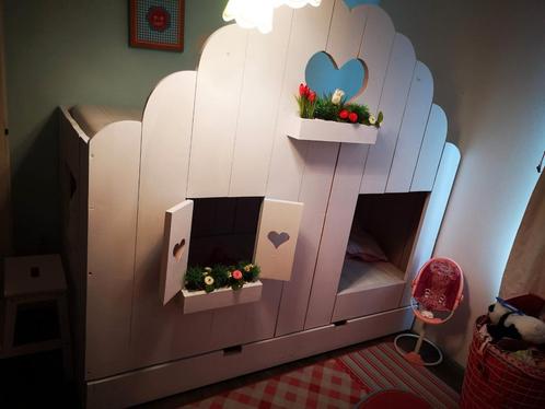 Huisjes (stapel) bed, Kinderen en Baby's, Kinderkamer | Stapelbedden en Hoogslapers, Stapelbed, Ophalen