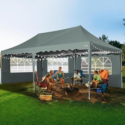 Waterdichte Kwaliteits Pop-Up-Tent. Vouwtent 3x6m. Antraciet, Tuin en Terras, Partytenten, Nieuw, Partytent, Opvouwbaar, Ophalen of Verzenden