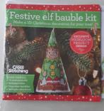 Borduurpakketje hanger kerst elf voor in de boom, nieuw, Hobby en Vrije tijd, Borduren en Borduurmachines, Nieuw, Handborduren