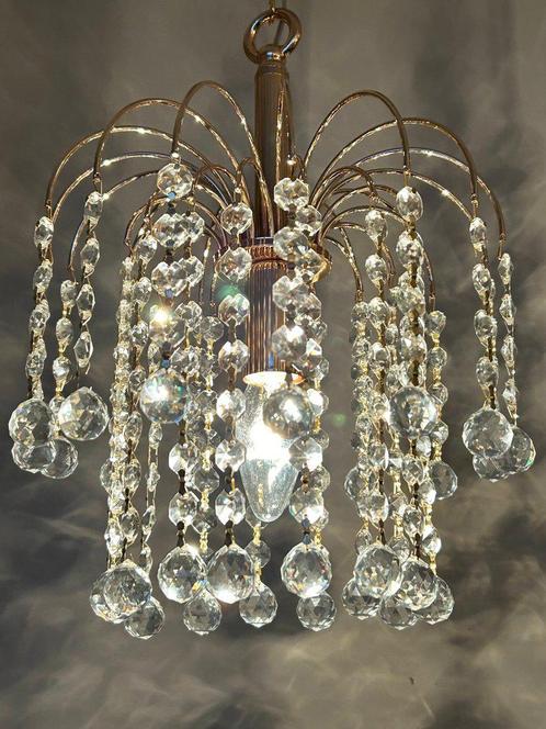 4 stuks gemerkte SWAROVSKI kristallen kroonluchters, Huis en Inrichting, Lampen | Kroonluchters, Glas, Ophalen of Verzenden