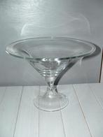 Voor glasliefhebbers! Krosno design glazen schaal op voet, Schaal, Rond, Ophalen of Verzenden, Glas