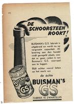 BUISMAN GS ZWARTSLUIS  Advertenties 1x 1940 en 1x 1963, Verzenden, Zo goed als nieuw, Overige typen