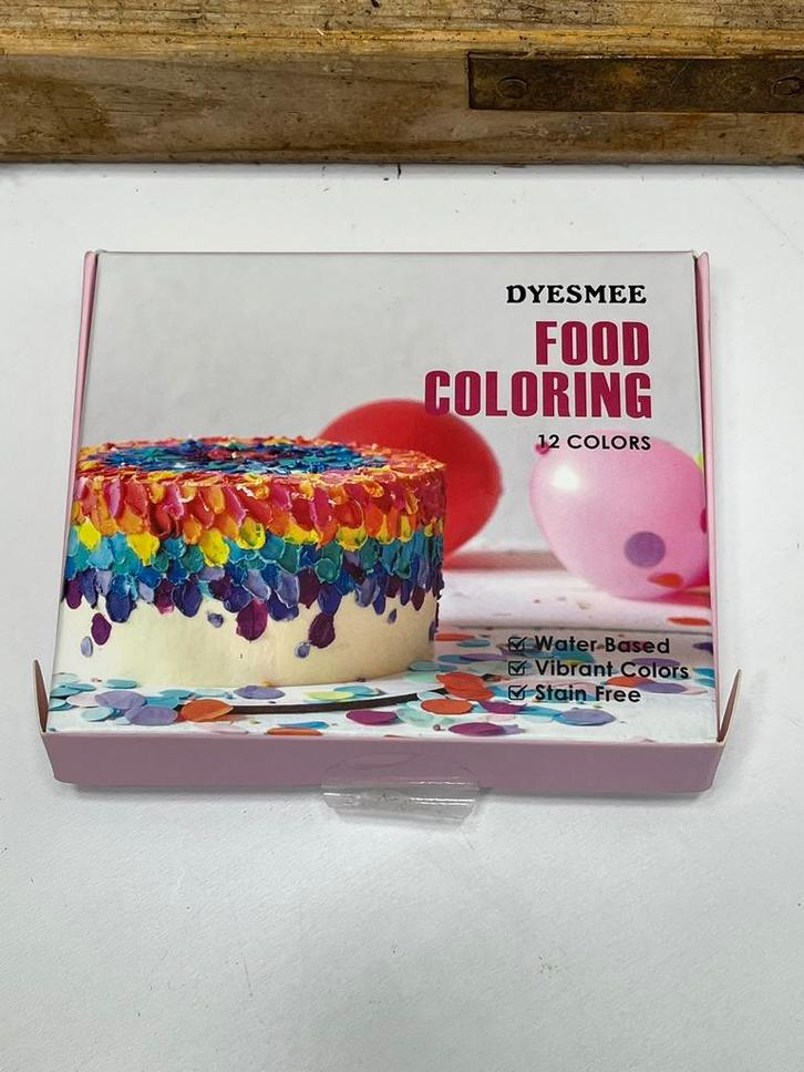 Voedselkleurstof - 12 kleuren voor taarten & cupcakes, Hobby en Vrije tijd, Taarten en Cupcakes maken, Nieuw, Ophalen of Verzenden