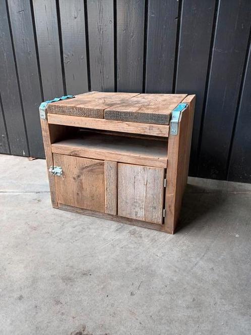 Leuk steigerhouten kastje nachtkastje kast hout, Huis en Inrichting, Kasten | Overige, Gebruikt, Ophalen