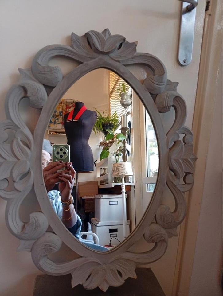 Barok Spiegel, Huis en Inrichting, Woonaccessoires | Spiegels, Zo goed als nieuw, Minder dan 50 cm, Minder dan 100 cm, Ovaal, Ophalen
