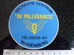 sticker recreatie centrum de pallegarste marienberg camping, Verzenden, Zo goed als nieuw, Bedrijf of Vereniging