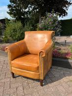 Schapenleren fauteuil, Huis en Inrichting, Ophalen, Gebruikt, 50 tot 75 cm, Leer