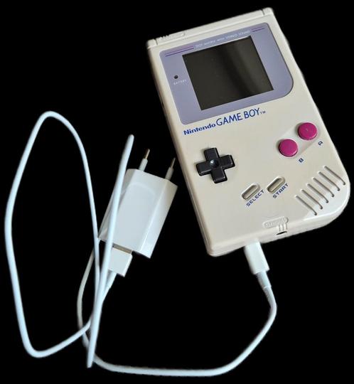 Gameboy Classic met IPS en oplader!, Spelcomputers en Games, Spelcomputers | Nintendo Game Boy, Gebruikt, Game Boy Classic, Met games
