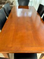 Kersenhouten eetkamer tafel Novio Forum, incl leren stoeltje, Huis en Inrichting, Ophalen, Gebruikt, 4 tot 6 stoelen