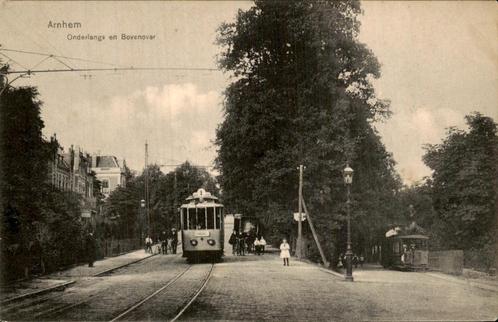 Arnhem - Onderlangs Bovenover - Tram Stoomtram, Verzamelen, Ansichtkaarten | Nederland, Ongelopen, Gelderland, Voor 1920, Ophalen of Verzenden