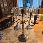 Oude kandelaar voor 5 kaarsen, Antiek en Kunst, Ophalen of Verzenden, Koper of Brons