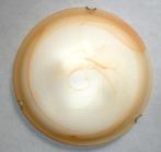 Grote plafondlamp oranje/bruin gewolkt glas 40cm,als nieuw, Huis en Inrichting, Ophalen of Verzenden, Zo goed als nieuw, Glas