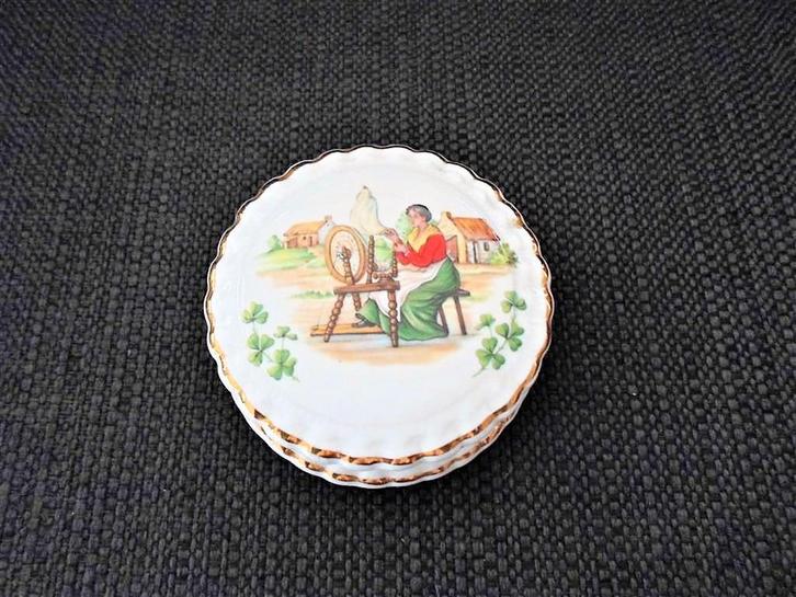 Oud Porseleinen Snuisterijdoosje / Poederdoosje. Hales, Antiek en Kunst, Curiosa en Brocante, Ophalen of Verzenden