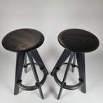 Tom Dixon Slab barkrukken zwart, Ophalen, Met voetsteun, 60 tot 90 cm, Zo goed als nieuw