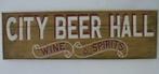 Vintage houten bier reclame bord / etalage / cafe pub kroeg, Verzamelen, Merken en Reclamevoorwerpen, Ophalen of Verzenden, Zo goed als nieuw