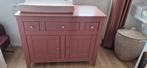 Oud Roze hoge Commode kast met lades, Kinderen en Baby's, Kinderkamer | Commodes en Kasten, Ophalen, Gebruikt, 50 tot 70 cm, 100 cm of meer