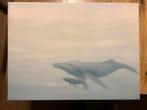 Prachtige dieren schilderij op canvas, Antiek en Kunst, Kunst | Schilderijen | Klassiek, Verzenden