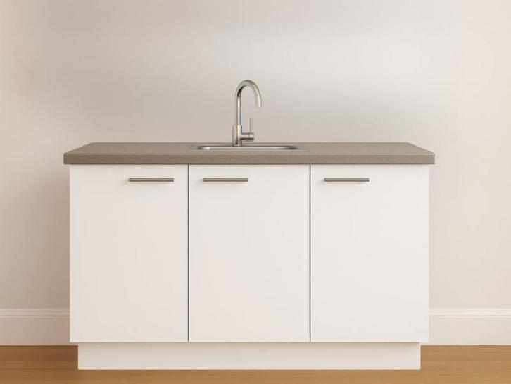 Keukenblok 180 cm – Compleet met spoelbak en kraan - Outlet!, Huis en Inrichting, Keuken | Complete keukens, Nieuw, Enkelwandige keuken