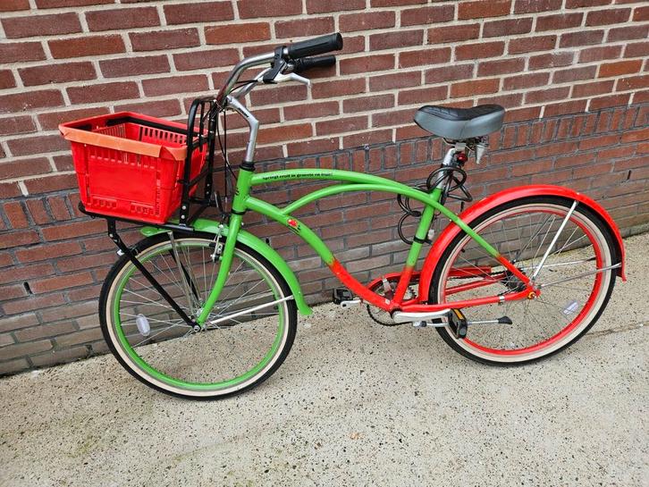 Beach Cruiser, Fietsen en Brommers, Fietsen | Cruisers en Lowriders, Gebruikt, Staal, 55 tot 59 cm, Ophalen