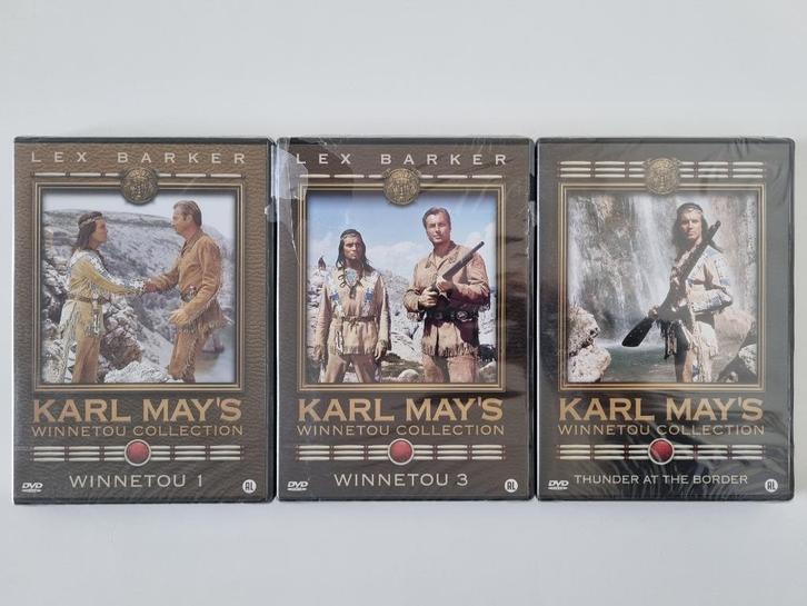 Karl May's Winnetou Collection 1+3+Thunder at Border-Geseald, Cd's en Dvd's, Dvd's | Klassiekers, Nieuw in verpakking, Ophalen of Verzenden