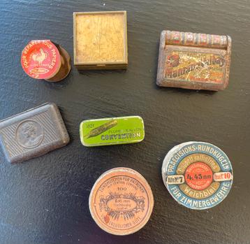 Lotje met leuke brocante blikjes en doosjes beschikbaar voor biedingen