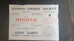 Handel's Messiah - London Choral Society 1959, Folder, Gelezen, Ophalen of Verzenden