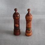 2 Bulgaarse houten parfumflesjes roos, Antiek en Kunst, Ophalen