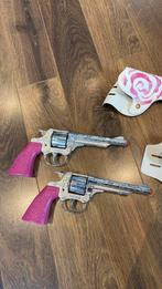 Twee Roze Klapperpistolen met Holsters, Ophalen of Verzenden, Gebruikt, Meisje