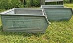 Zinken plantenbakken - set van 2, Ophalen, Gebruikt, Tuin, Metaal