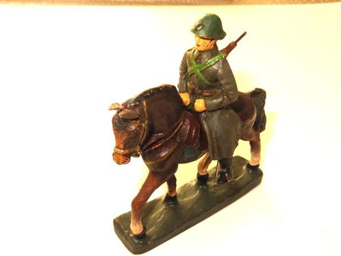 DURSO HOLLANDSE SOLDAAT +- 1940 NO LINEOL ELASTOLIN, Antiek en Kunst, Antiek | Speelgoed, Verzenden