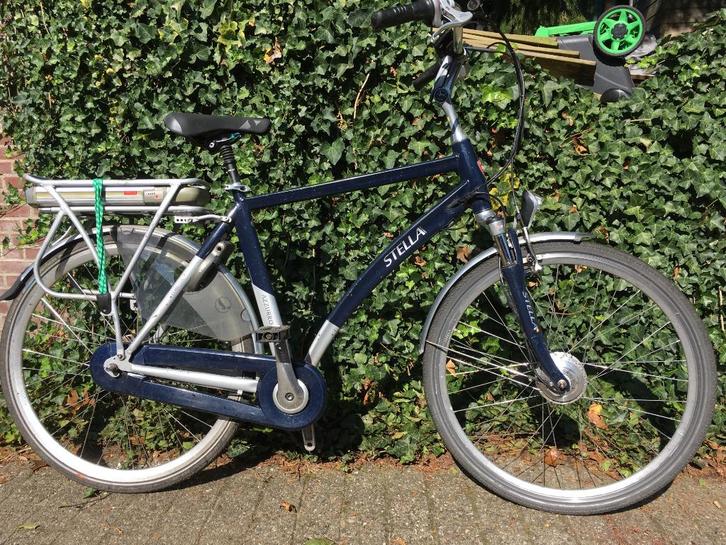 Stella Azzurro e-bike herenmodel met bovenbuis, Fietsen en Brommers, Elektrische fietsen, Gebruikt, Overige merken, 55 tot 59 cm