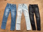 Set 3x jeans vingino (170) mitch (170) blueridge zwart (176, Ophalen of Verzenden, Zo goed als nieuw, Jongen, Broek