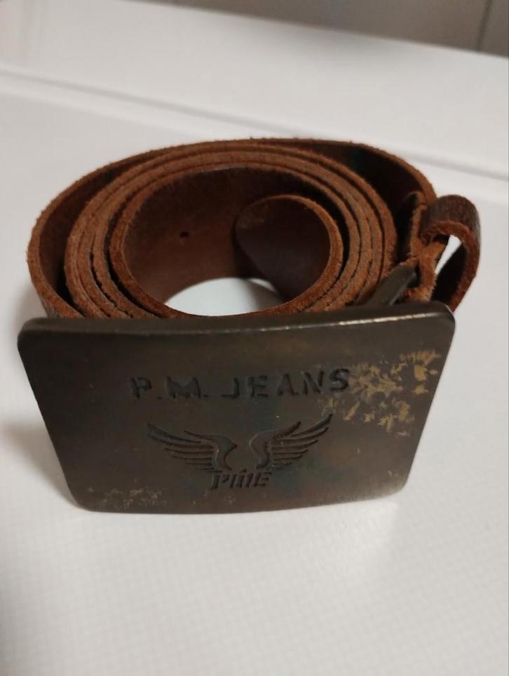 Vintage PME Legend leren riem met massief koperen buckle, Kleding | Heren, Riemen en Ceinturen, Ophalen of Verzenden