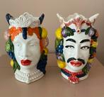 2 keramische Moorvazen, Huis en Inrichting, Overige kleuren, Aardewerk of Porselein, Ophalen of Verzenden, Zo goed als nieuw