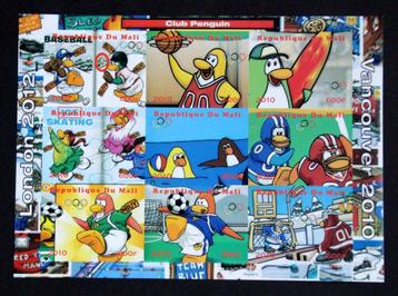 Ongetand Mali Club penguin pinguins olympische Disney MNH beschikbaar voor biedingen