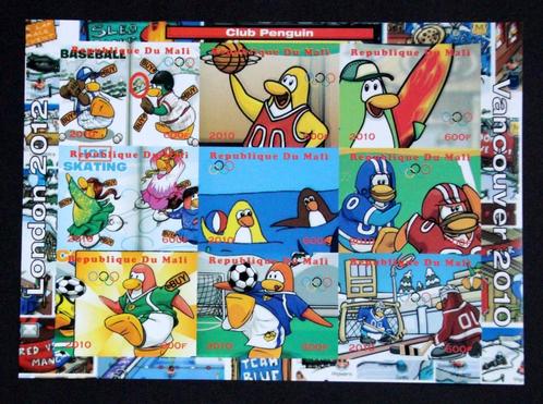 Ongetand Mali Club penguin pinguins olympische Disney MNH, Postzegels en Munten, Postzegels | Azië, Postfris, Midden-Oosten, Verzenden